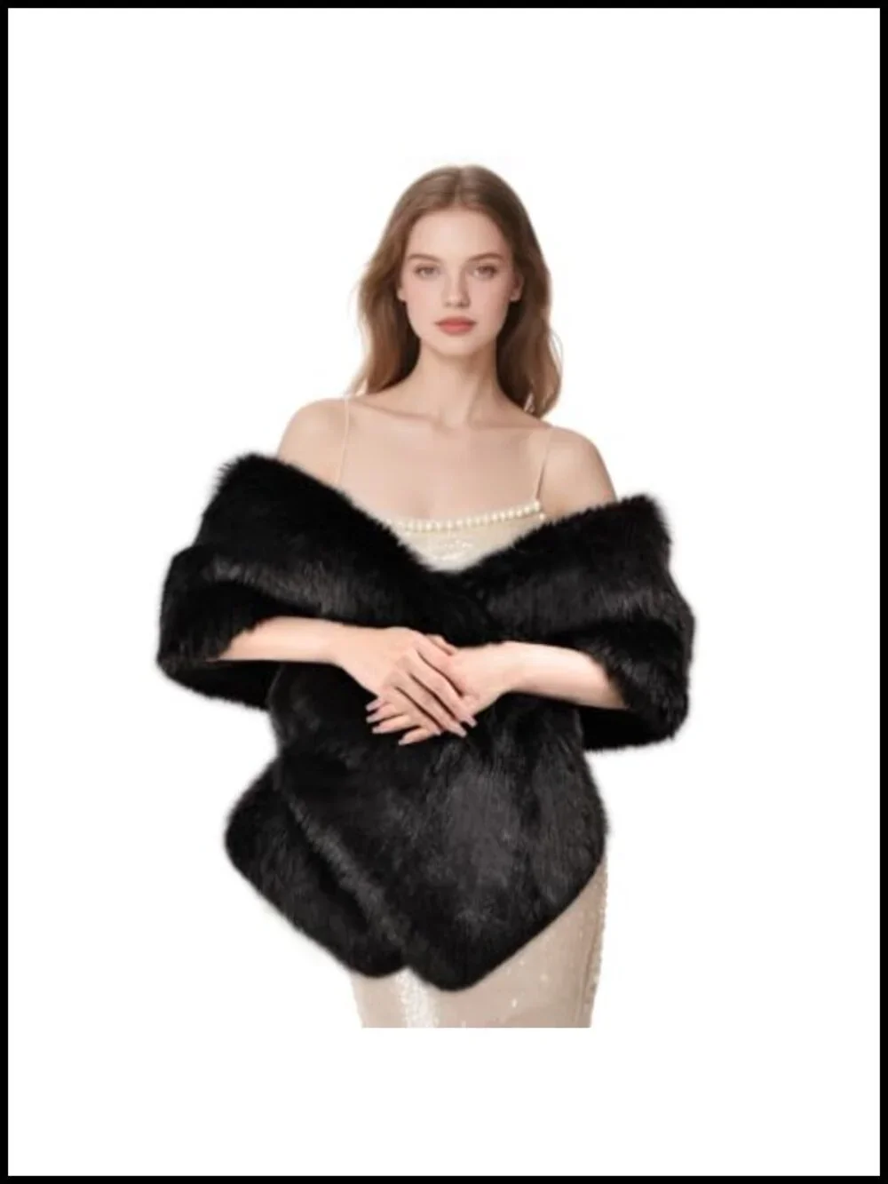 Faux Fur Shawl Wraps Winter Scarf Bridal Wedding Party Warm